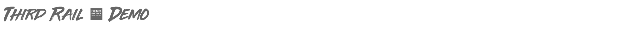 Sample characters Third Rail Font